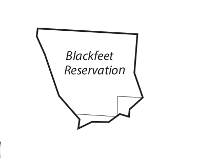 Blackfeet Reservation and Glacier County County Map